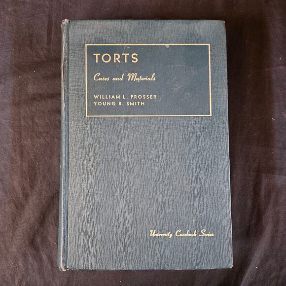 Torts Cases and Materials by William L. Prosser 1967 Law Book Legal - Picture 1 of 12